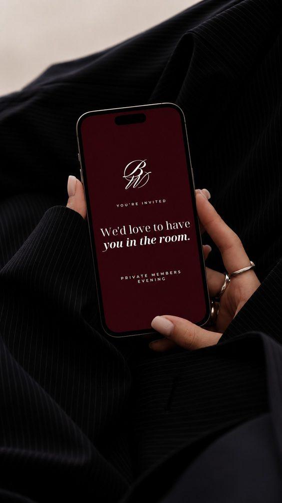 A phone showing an invitation